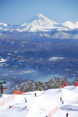 Vista da pista de Chapelco, na Argentina